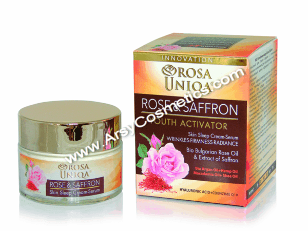 Нощен крем-серум Rose & Sаffron
